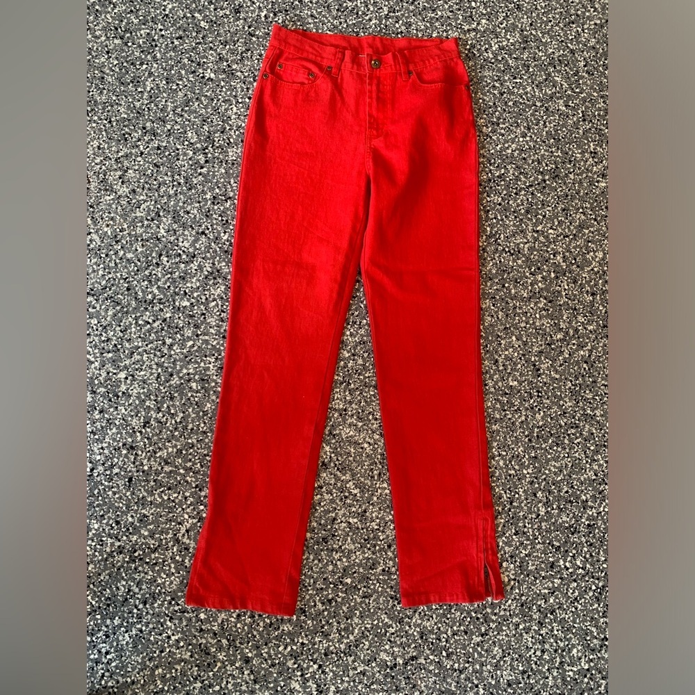 EUC DIANE GILMAN RED  SKINNY JEANS